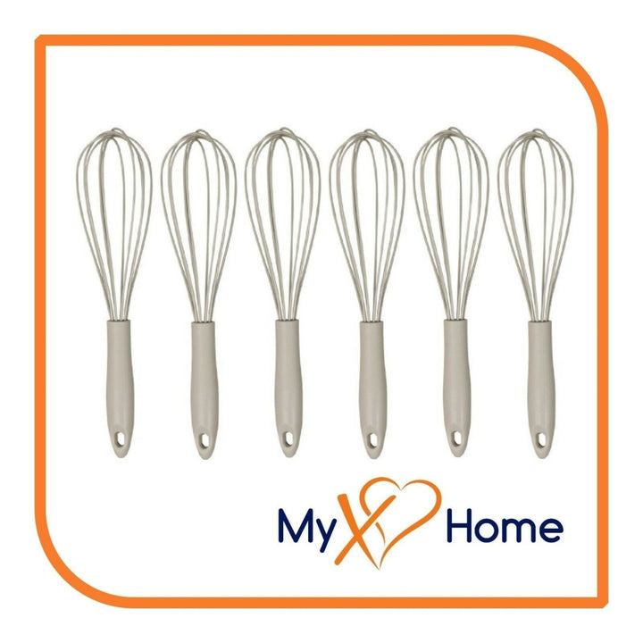 7" Gray Silicone Whisk by MyXOHome (1 2 4 or 6 Whisks) Image 1