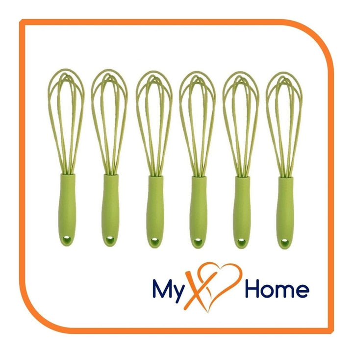 7" Green Silicone Whisk by MyXOHome (1 2 4 or 6 Whisks) Image 1