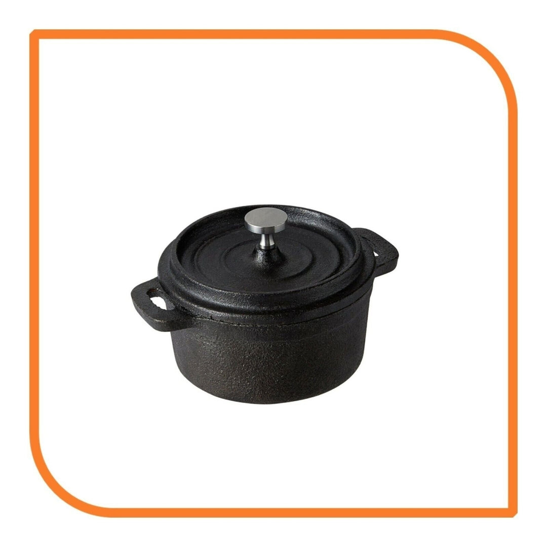 16 oz. Pre-Seasoned Mini Cast Iron Pot with Cover by MyXOHome Image 8