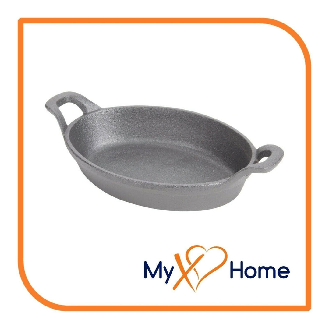 25 oz. Pre-Seasoned Mini Cast Iron Oval Casserole Dish by MyXOHome Image 1