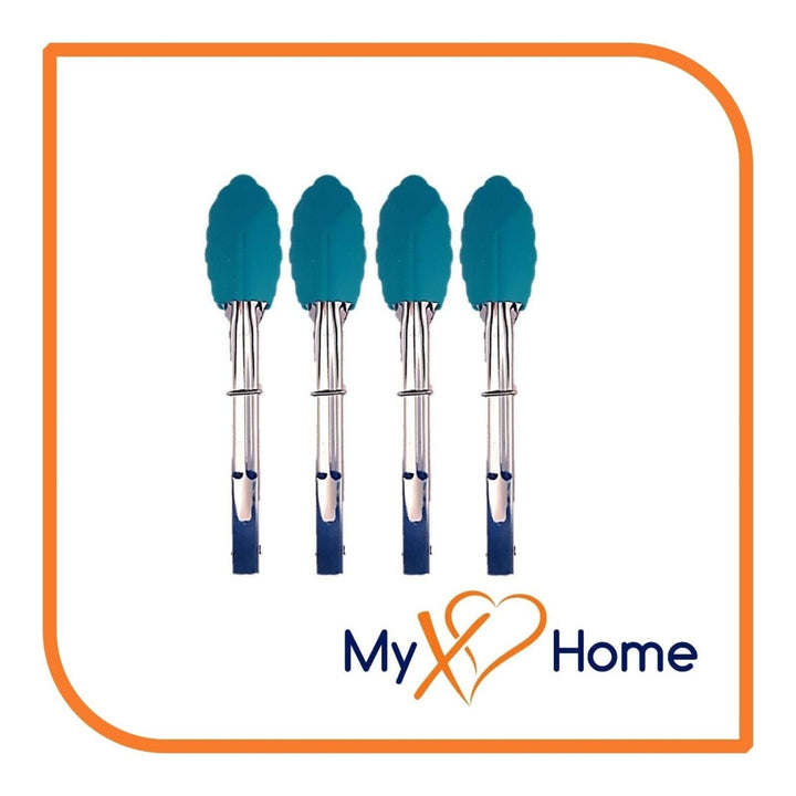 7" Light Blue Silicone Tongs by MyXOHome (1 2 4 or 6 Tongs) Image 4