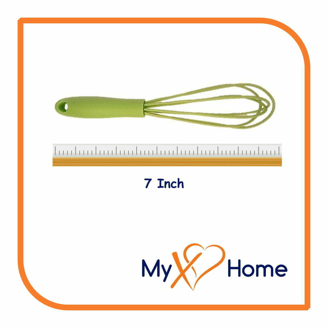 7" Green Silicone Whisk by MyXOHome (1 2 4 or 6 Whisks) Image 9