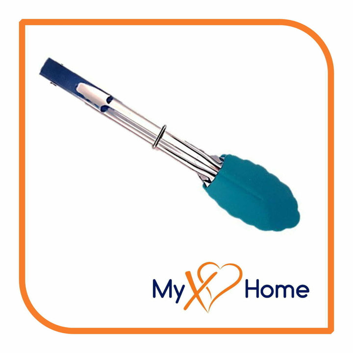 7" Light Blue Silicone Tongs by MyXOHome (1 2 4 or 6 Tongs) Image 8