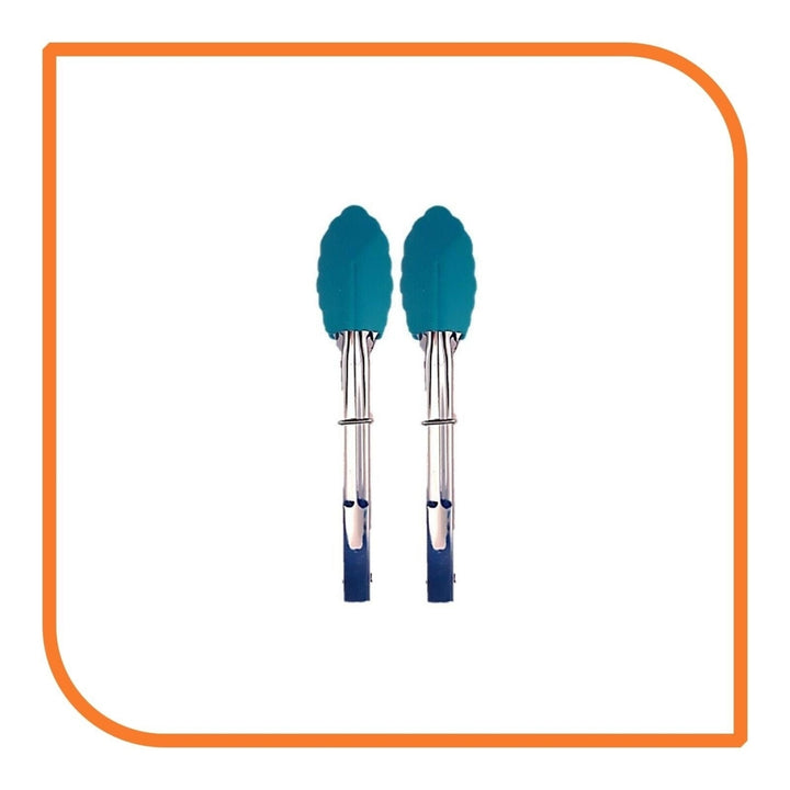 7" Light Blue Silicone Tongs by MyXOHome (1 2 4 or 6 Tongs) Image 12