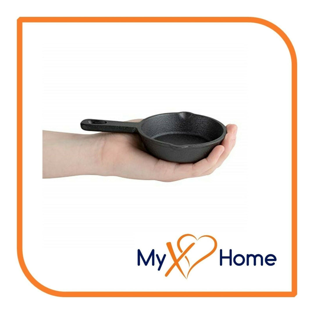 3 1/2" Round Pre-Seasoned Mini Cast Iron Skillet by MyXOHome Image 3