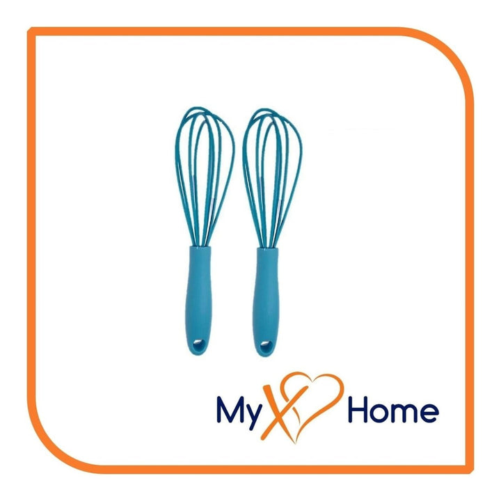7" Light Blue Silicone Whisk by MyXOHome (124 or 6 Whisks) Image 1