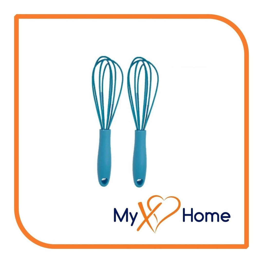 7" Light Blue Silicone Whisk by MyXOHome (1 2 4 or 6 Whisks) Image 1