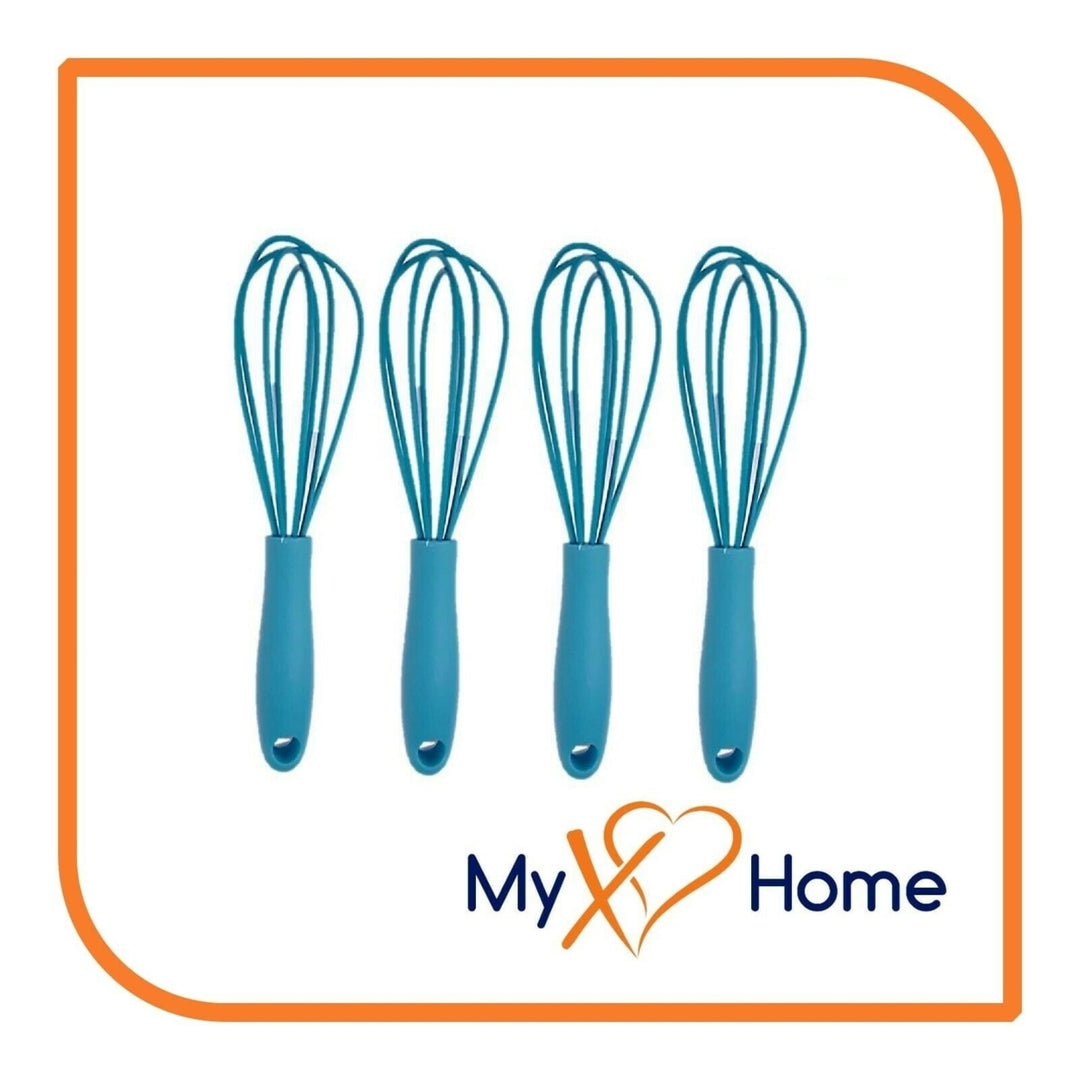 7" Light Blue Silicone Whisk by MyXOHome (124 or 6 Whisks) Image 4
