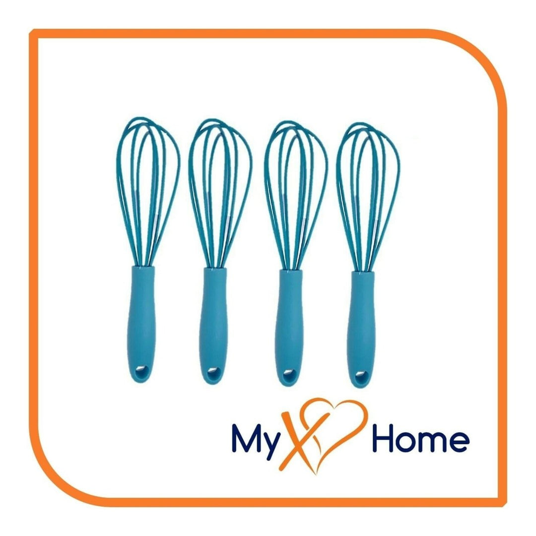 7" Light Blue Silicone Whisk by MyXOHome (1 2 4 or 6 Whisks) Image 1