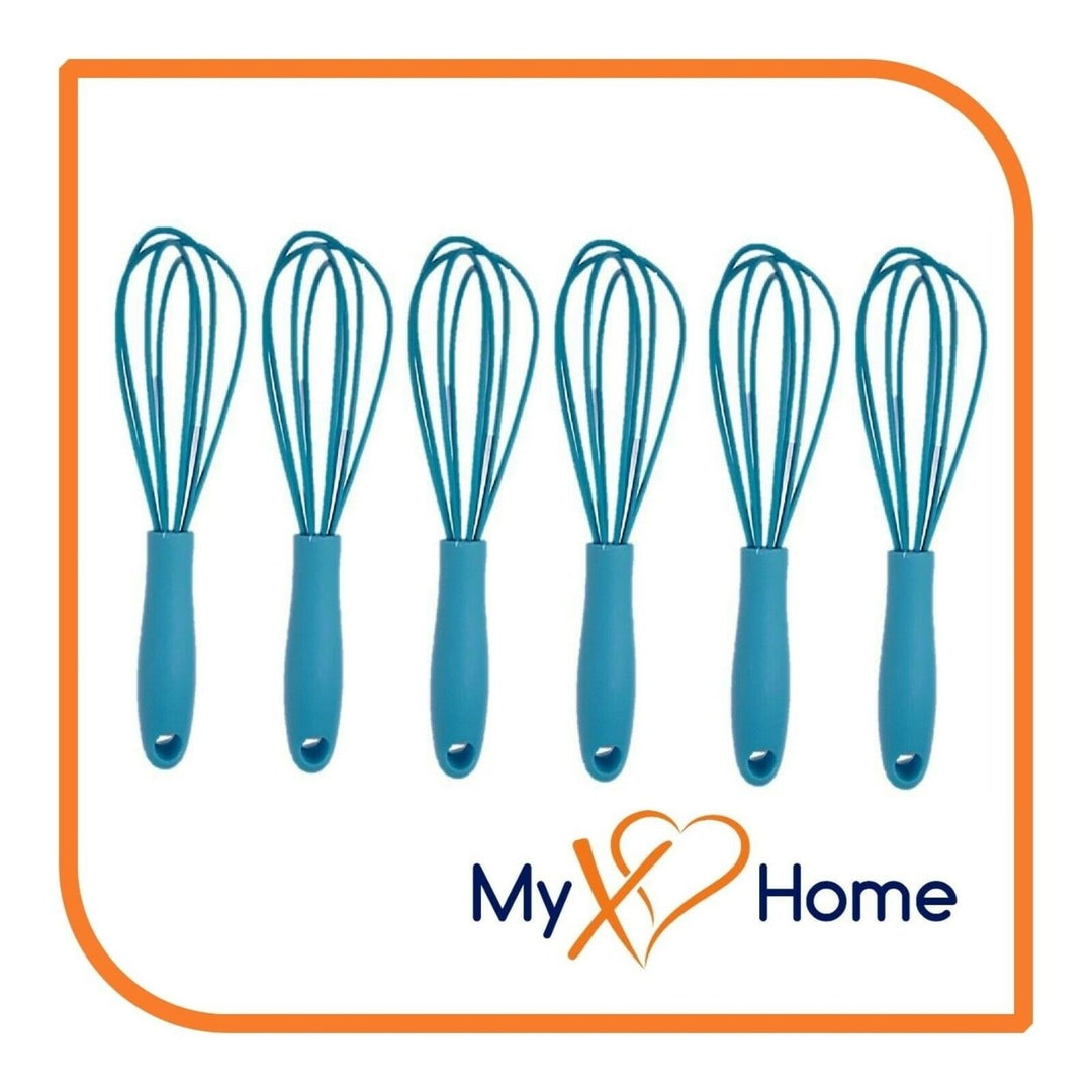 7" Light Blue Silicone Whisk by MyXOHome (1 2 4 or 6 Whisks) Image 1