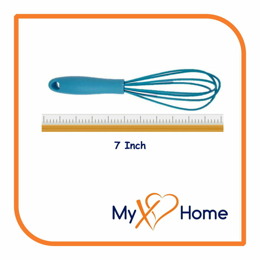 7" Light Blue Silicone Whisk by MyXOHome (124 or 6 Whisks) Image 9