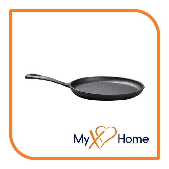 6.25" Shallow Round Cast Iron Frying Pan / Skillet with Handle by MyXOHome Image 2