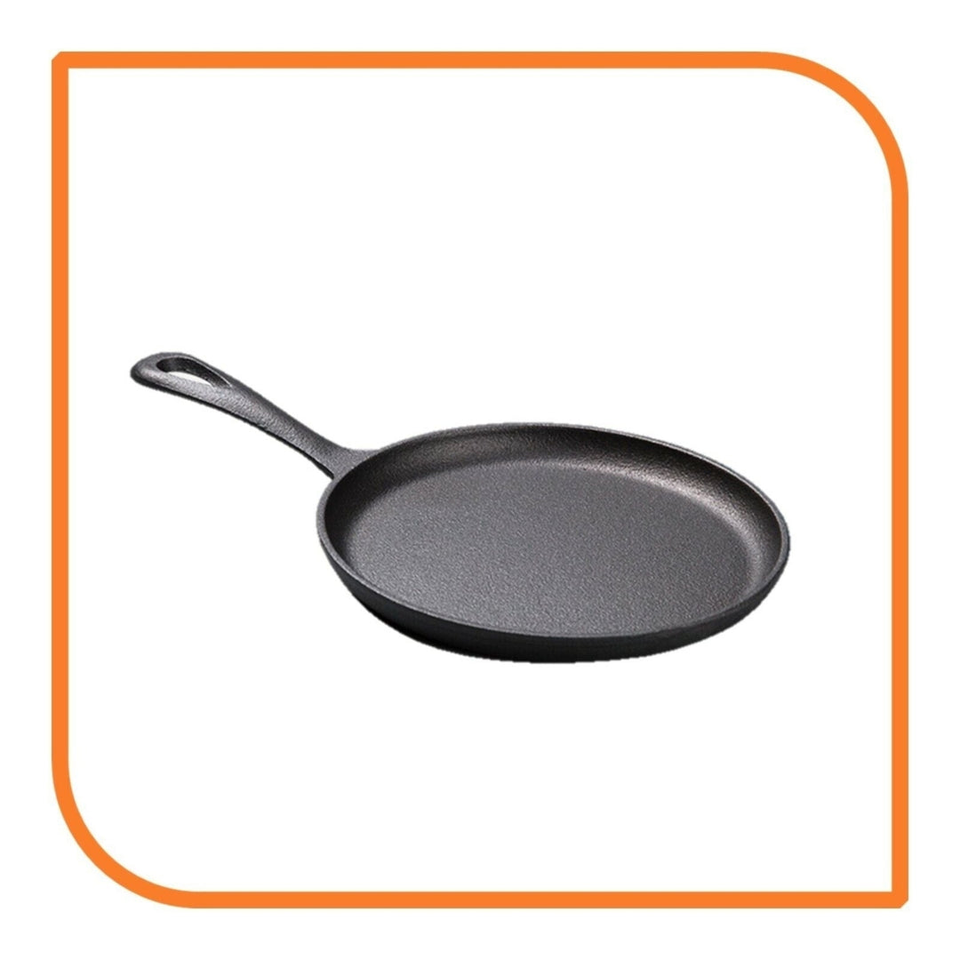 6.25" Shallow Round Cast Iron Frying Pan / Skillet with Handle by MyXOHome Image 6