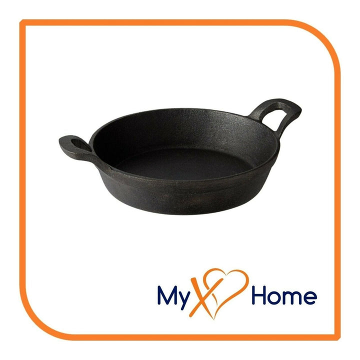 7" Round Cast Iron Skillet with Handles and Wooden Base by MyXOHome Image 6