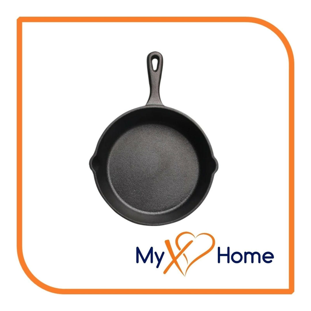7.5" Round Cast Iron Frying Pan / Skillet with Handle by MyXOHome Image 3