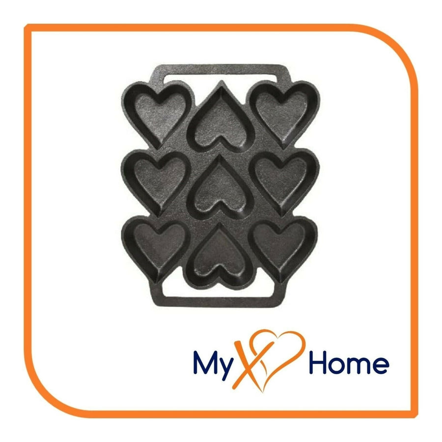 9 Heart Shape Cast Iron Pan (Shapes are 2") by MyXOHome Image 1