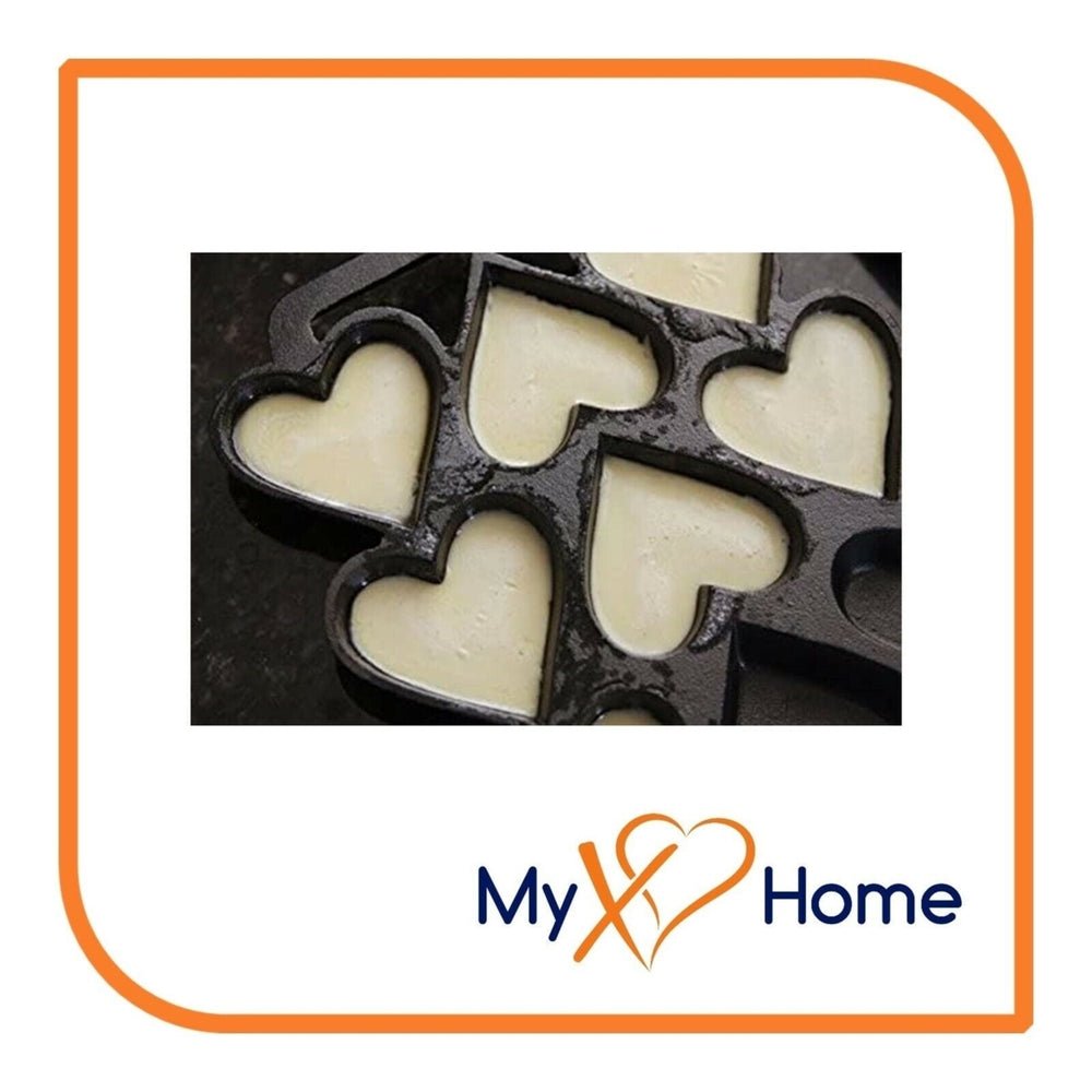 9 Heart Shape Cast Iron Pan (Shapes are 2") by MyXOHome Image 2