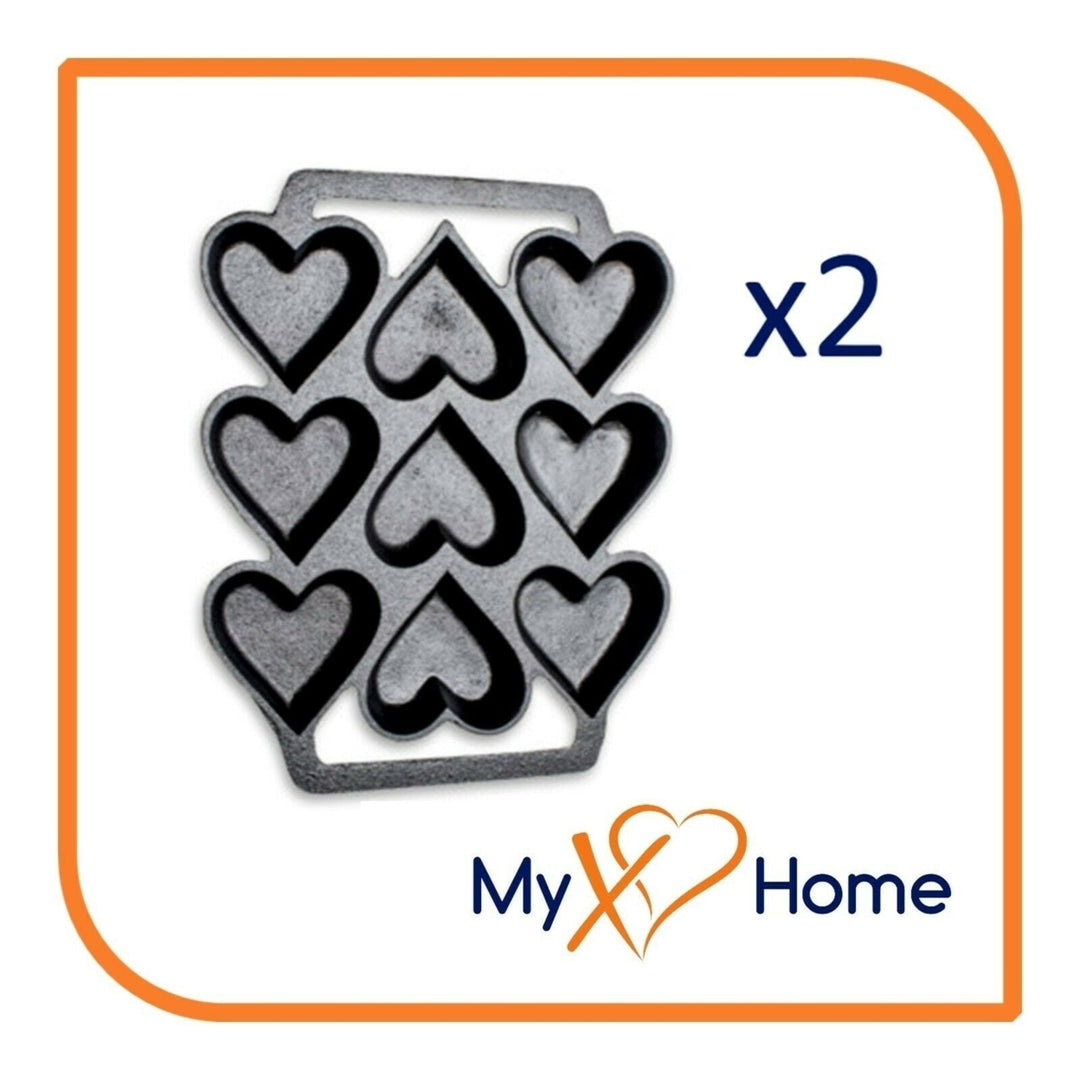 9 Heart Shape Cast Iron Pan (Shapes are 2") by MyXOHome Image 4