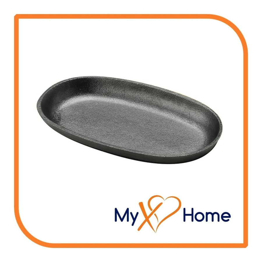 9" x 5" Oval Cast Iron Steak Plate / Skillet by MyXOHome Image 1