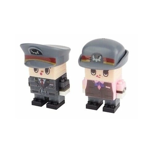 Female and Male Conductors 2 pcs Petit Block from Daiso Japan Image 1