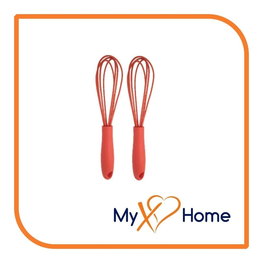 7" Red Silicone Whisk by MyXOHome (1 2 4 or 6 Whisks) Image 1