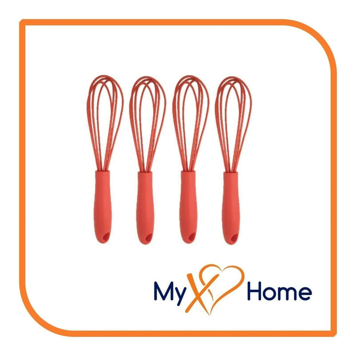 7" Red Silicone Whisk by MyXOHome (1 2 4 or 6 Whisks) Image 1