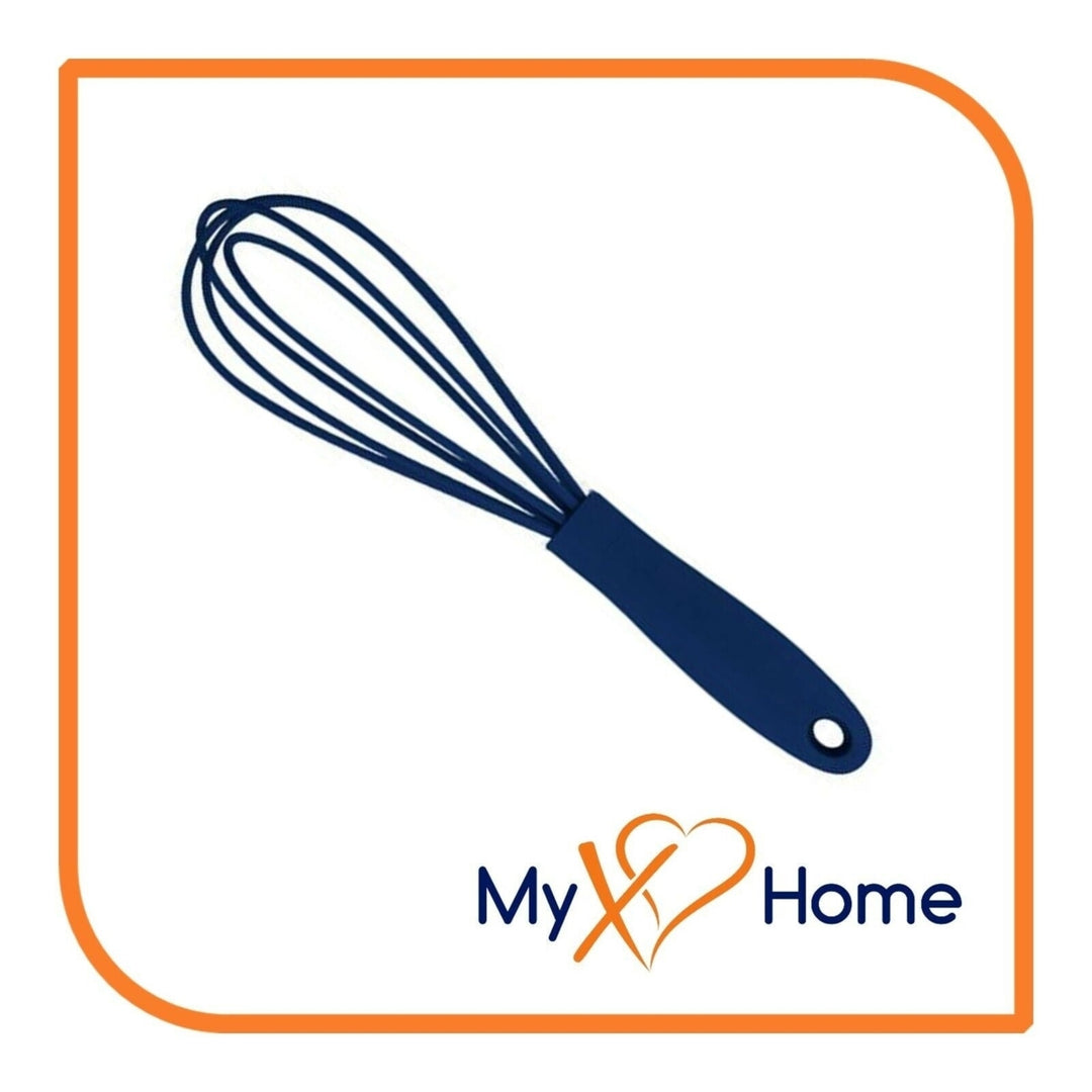 7" Navy Blue Silicone Whisk by MyXOHome (124 or 6 Whisks) Image 7