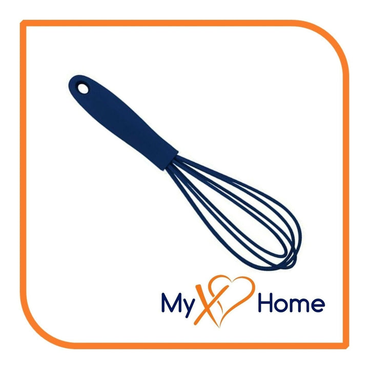 7" Navy Blue Silicone Whisk by MyXOHome (124 or 6 Whisks) Image 8