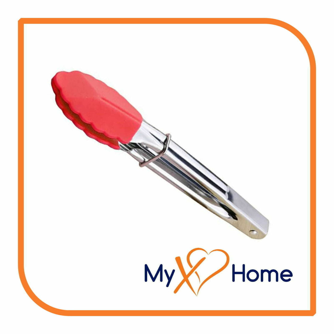 7" Red Silicone Tongs by MyXOHome (124 or 6 Tongs) Image 7