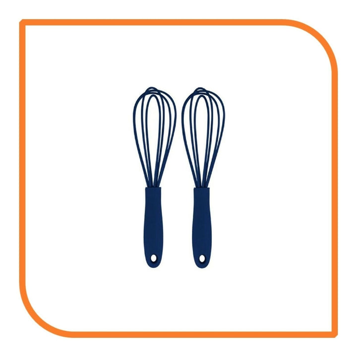 7" Navy Blue Silicone Whisk by MyXOHome (124 or 6 Whisks) Image 12