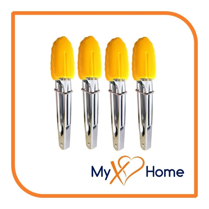 7" Yellow Silicone Tongs by MyXOHome (124 or 6 Tongs) Image 4