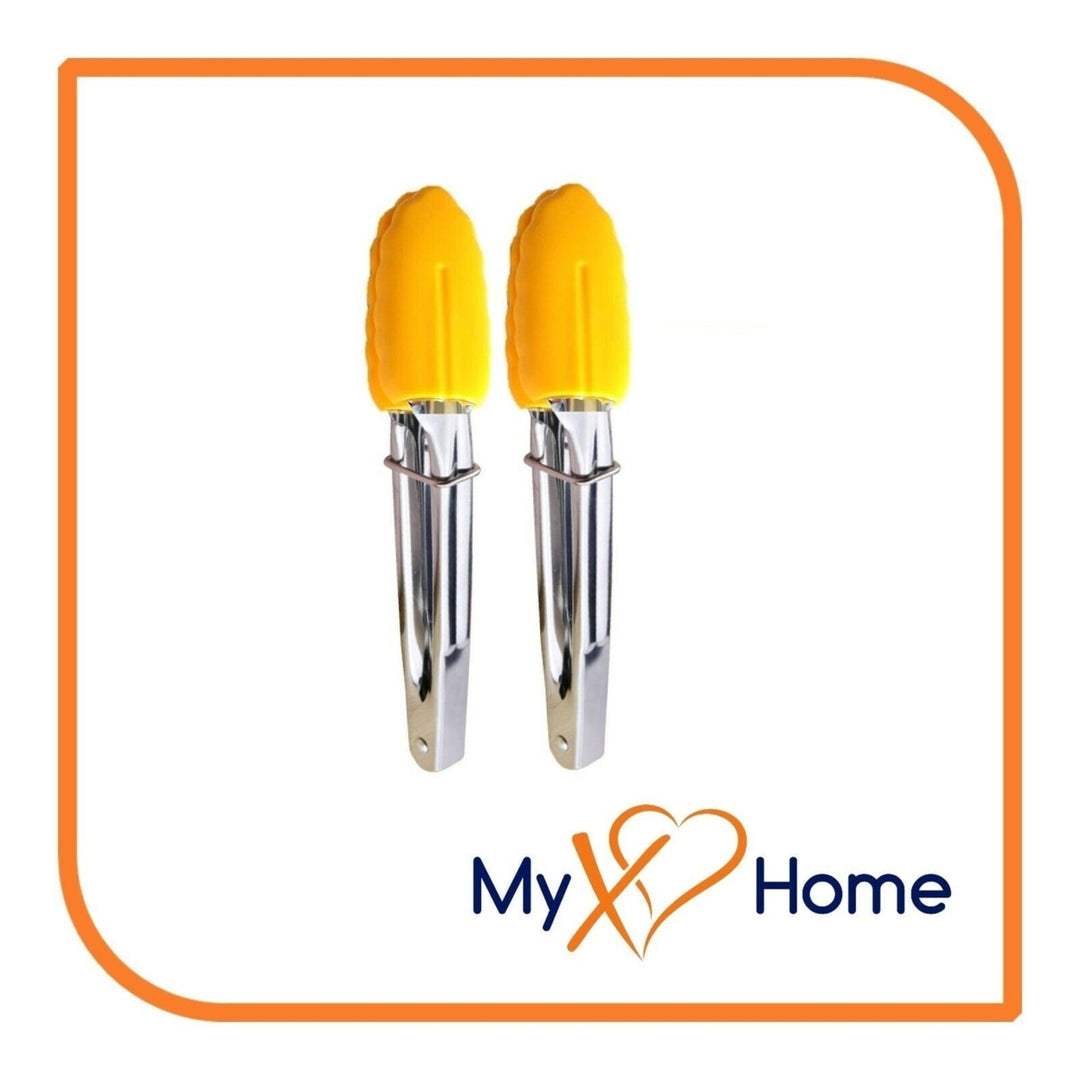 7" Yellow Silicone Tongs by MyXOHome (124 or 6 Tongs) Image 11