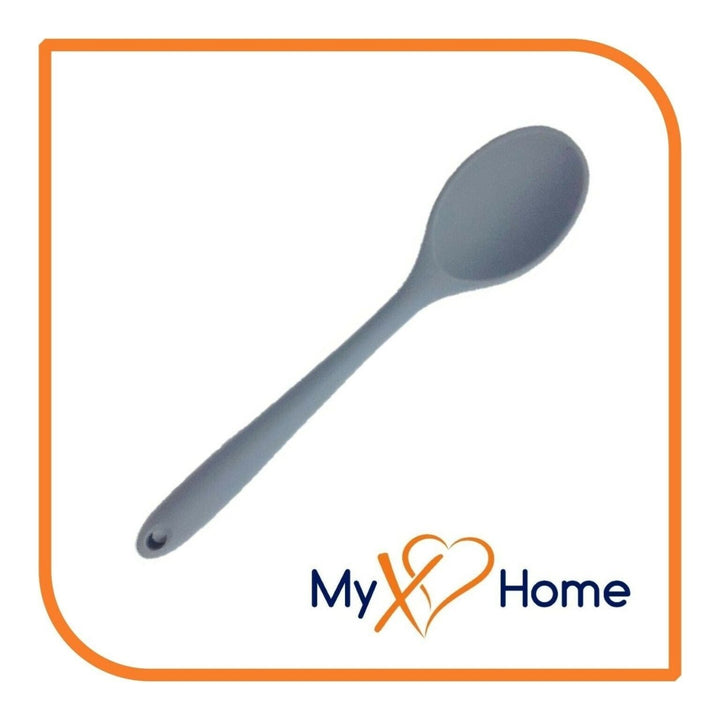 8" Gray Silicone Spoon by MyXOHome (1 2 4 or 6 Spoons) Image 2