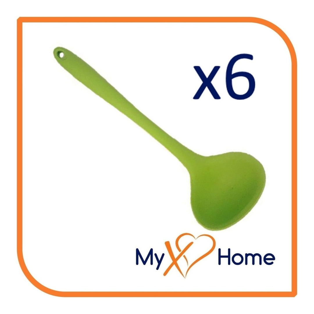 8" Green Silicone Ladle by MyXOHome (1 2 4 or 6 Ladles) Image 4