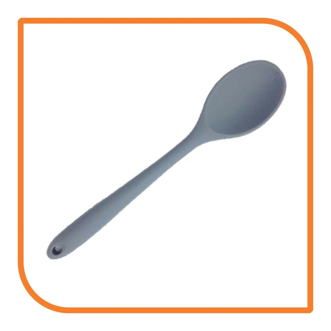 8" Gray Silicone Spoon by MyXOHome (1 2 4 or 6 Spoons) Image 10