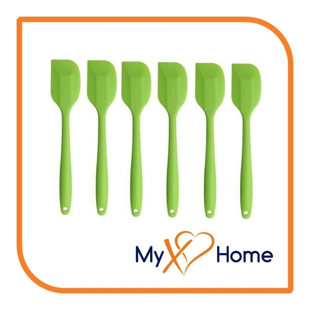 8" Green Silicone Spatula by MyXOHome (1 2 4 or 6 Spatulas) Image 1