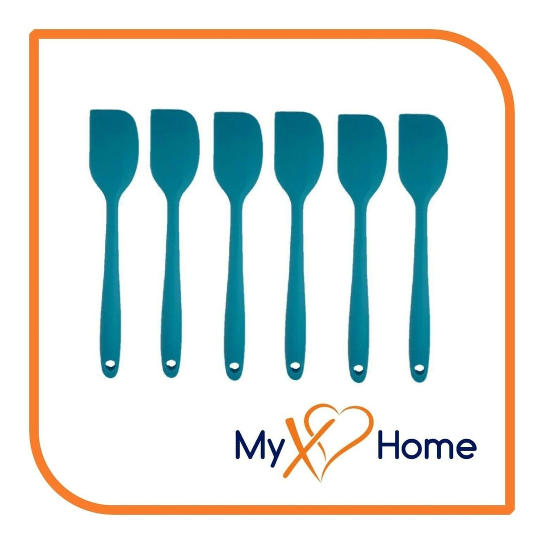 8" Light Blue Silicone Spatula by MyXOHome (1 2 4 or 6 Spatulas) Image 4