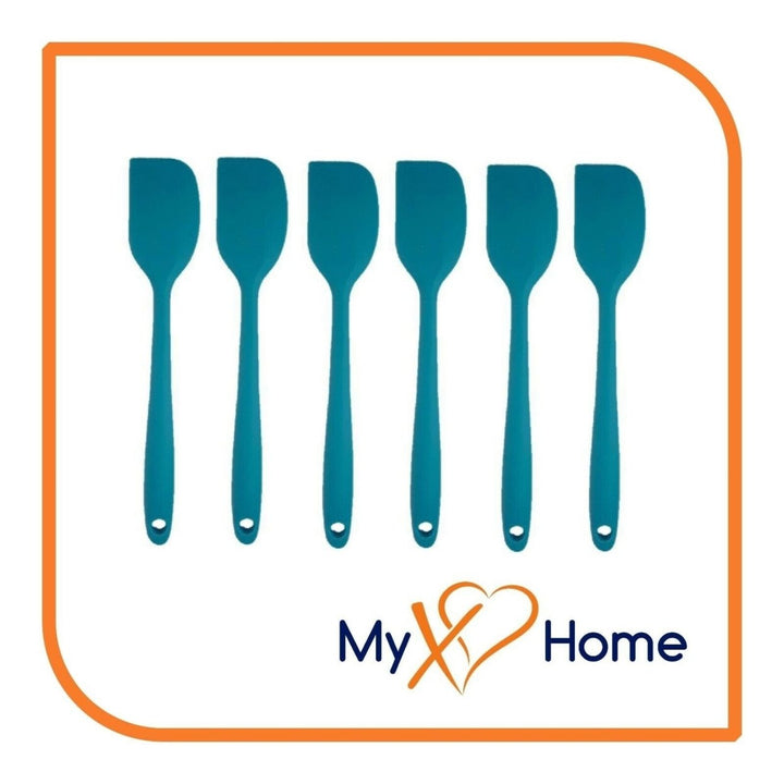 8" Light Blue Silicone Spatula by MyXOHome (1 2 4 or 6 Spatulas) Image 1