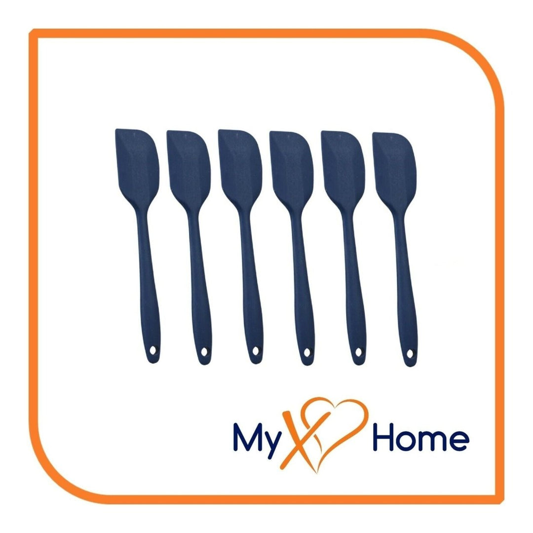 8" Navy Blue Silicone Spatula by MyXOHome (1 2 4 or 6 Spatulas) Image 4