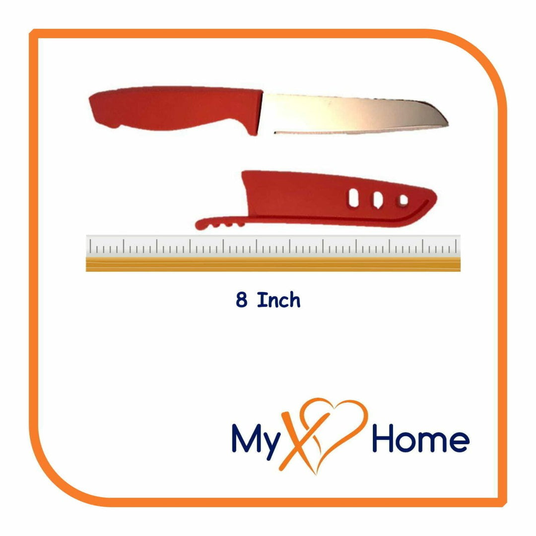 8" Red Silicone Knife by MyXOHome (1 2 4 or 6 Knives) Image 9