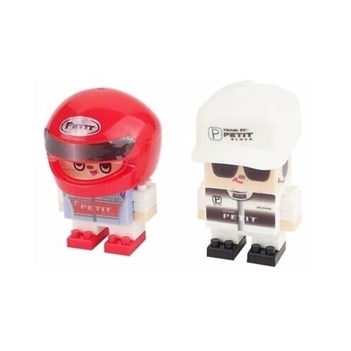 Race Car Driver and Mechanic 2 pcs Petit Block from Daiso Japan Image 1