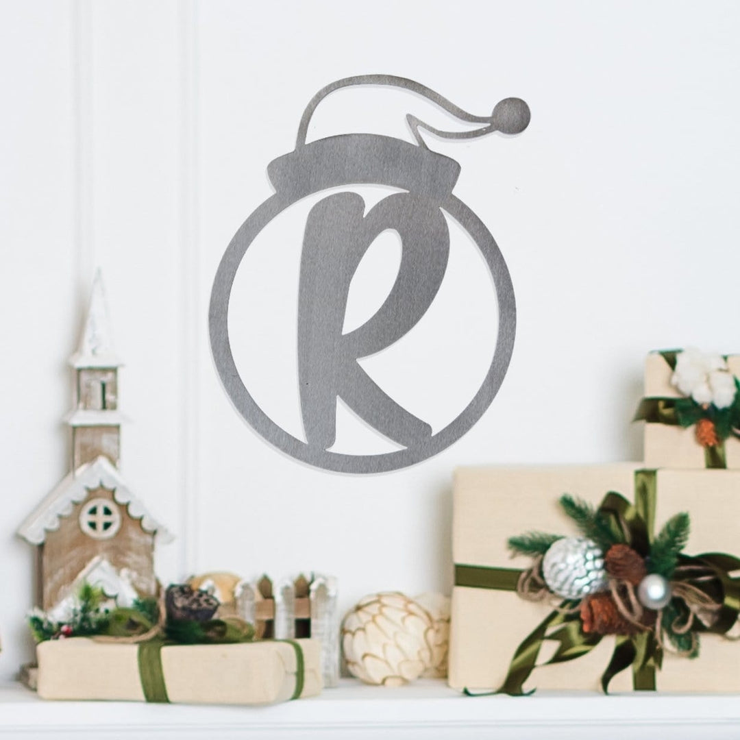 Santa Hat Monogram - Personalized Christmas Decorations for Wall or Door Image 4