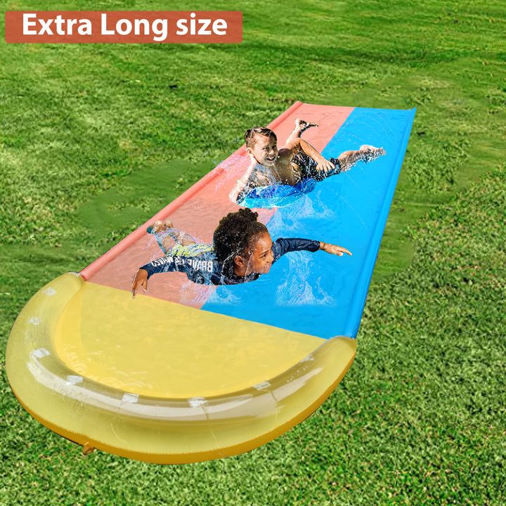 Dimple Inflatable Water Slide 16ft with 2 Bodyboards and Built-in Sprinkler Image 4