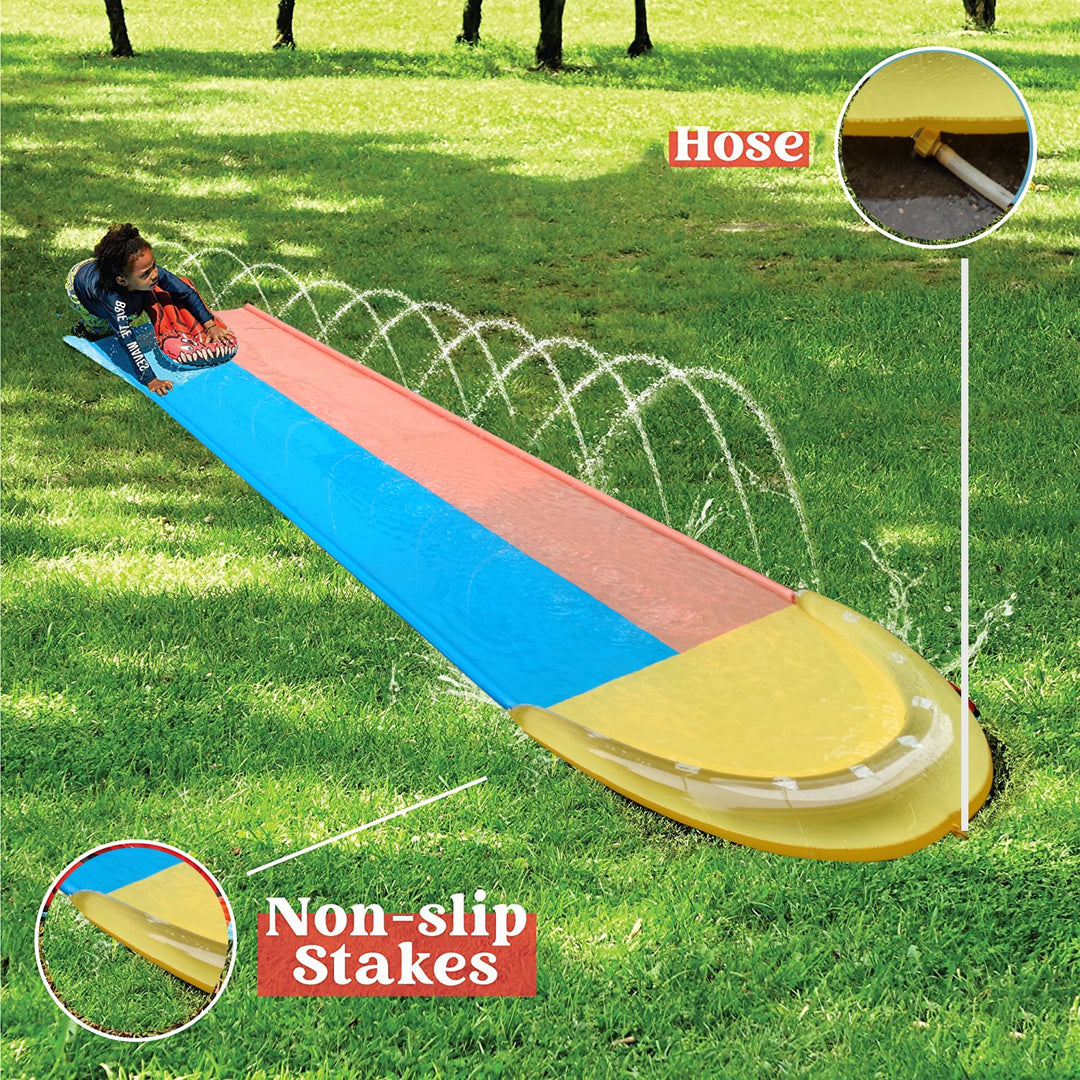 Dimple Inflatable Water Slide 16ft with 2 Bodyboards and Built-in Sprinkler Image 6