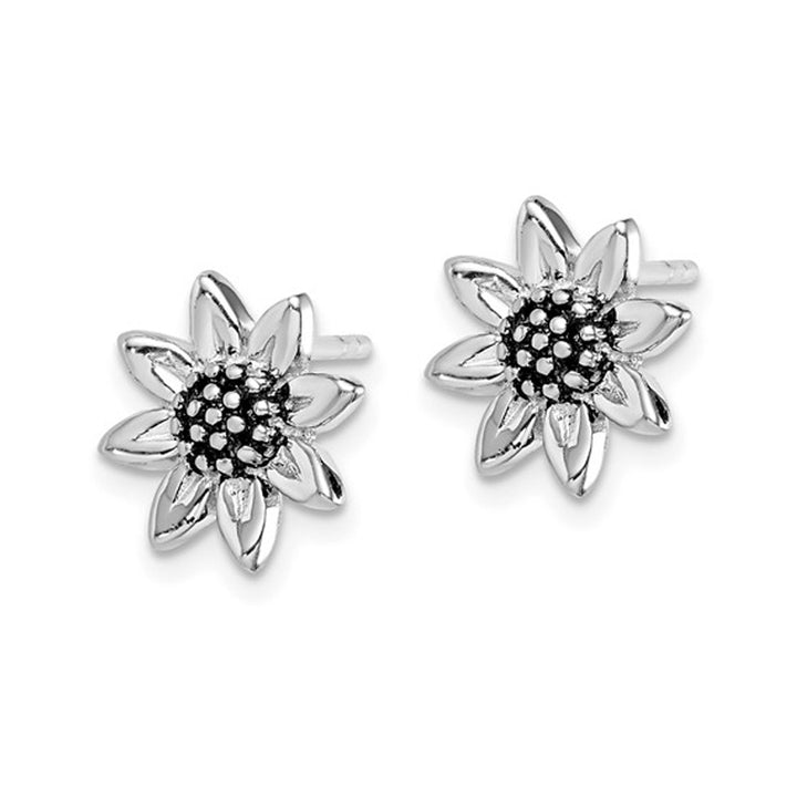 Sterling Silver Sunflower Post Earrings Image 4