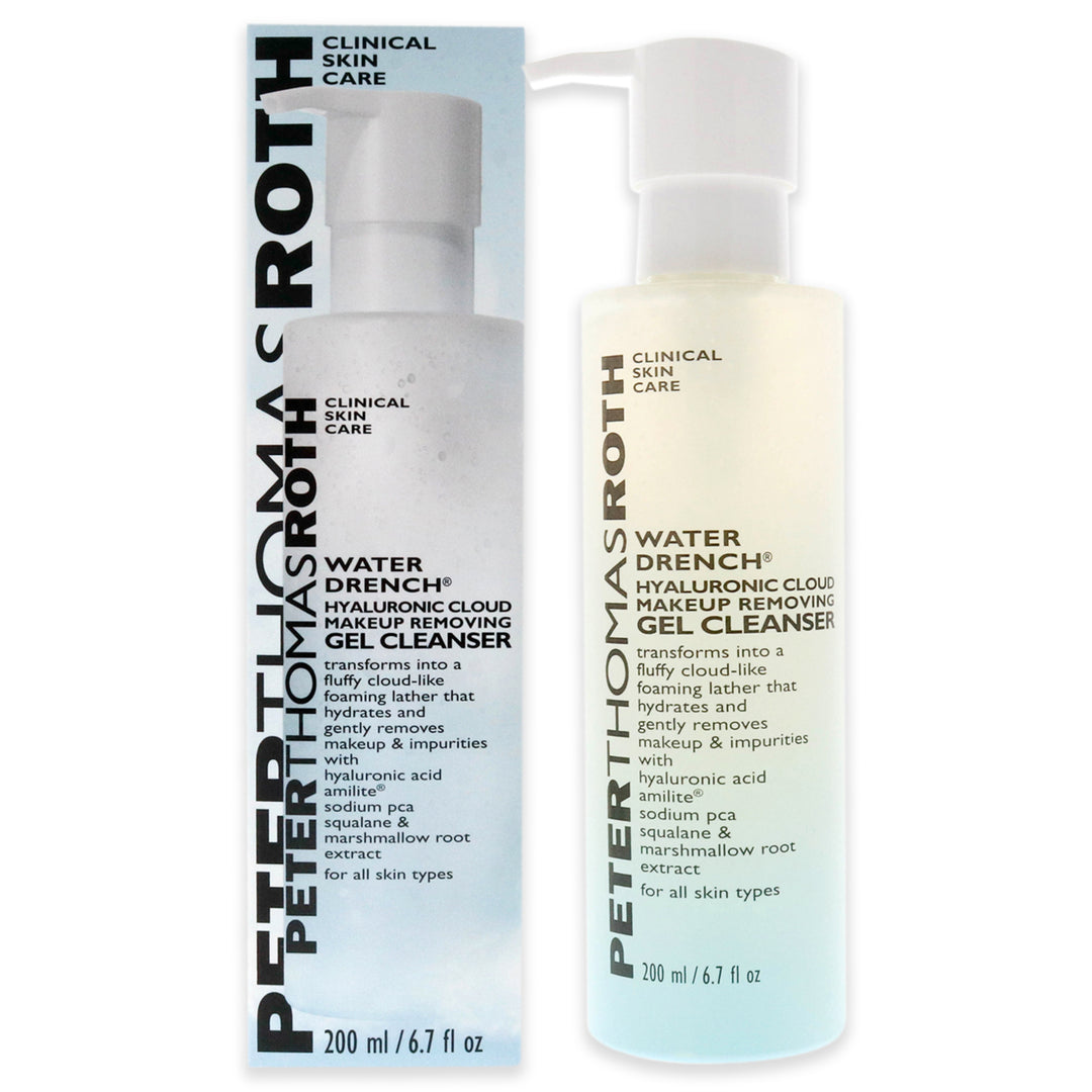 Water Drench Hyaluronic Cloud Makeup Removing Gel Cleanser by Peter Thomas Roth for Unisex - 6.7 oz Cleanser Image 1