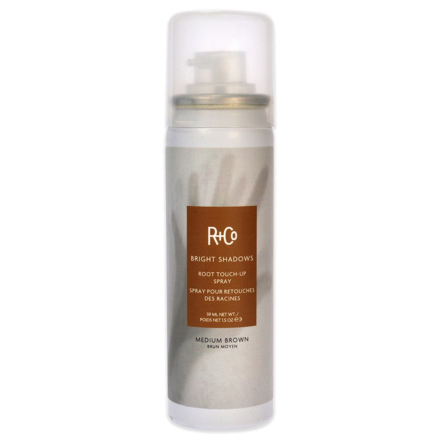 Bright Shadows Root Touch Up Spray - Medium Brown by R+Co for Unisex - 1.5 oz Hair Color Image 1