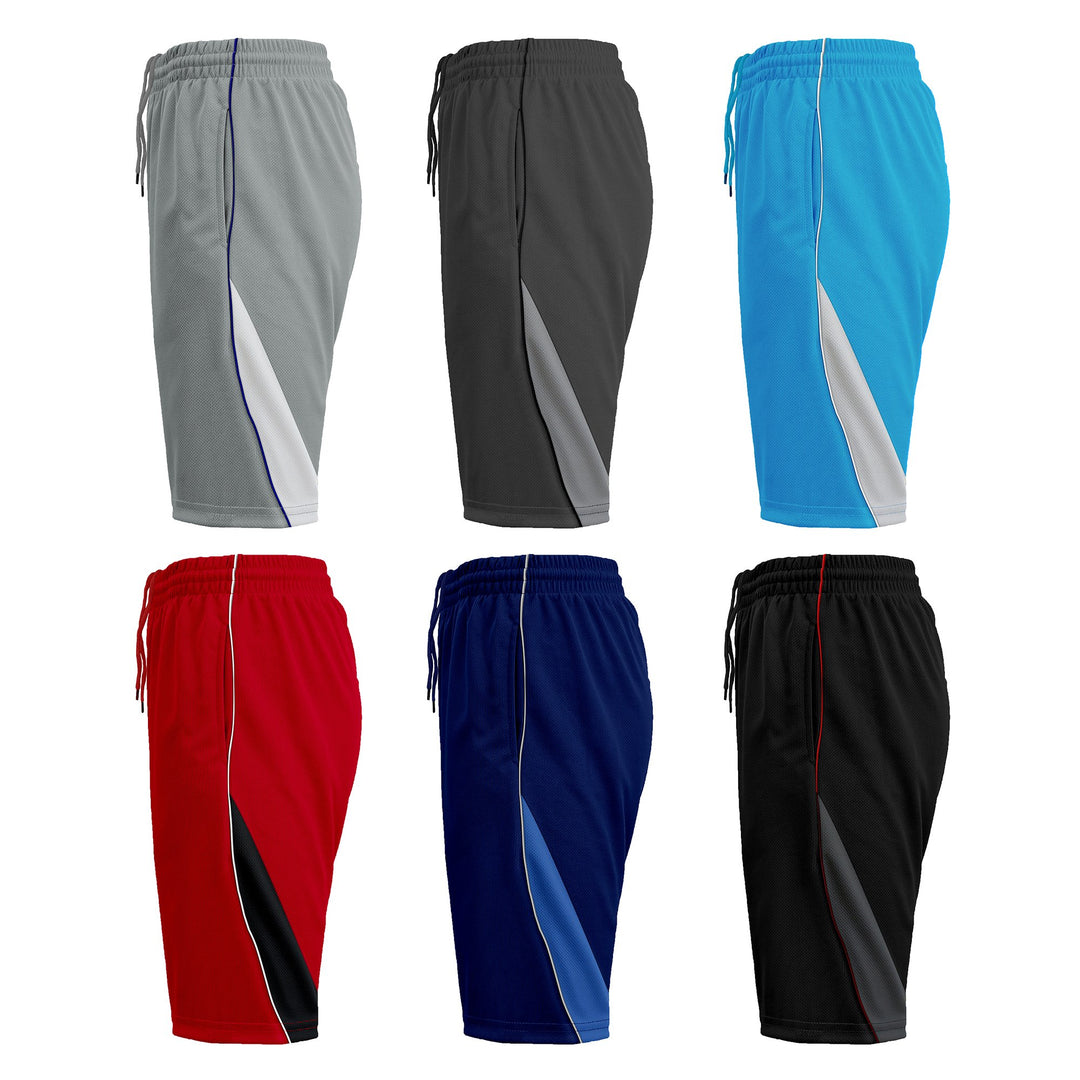 4-Pack: Mens Active Moisture-Wicking Mesh Performance Shorts (S-2XL) Image 6