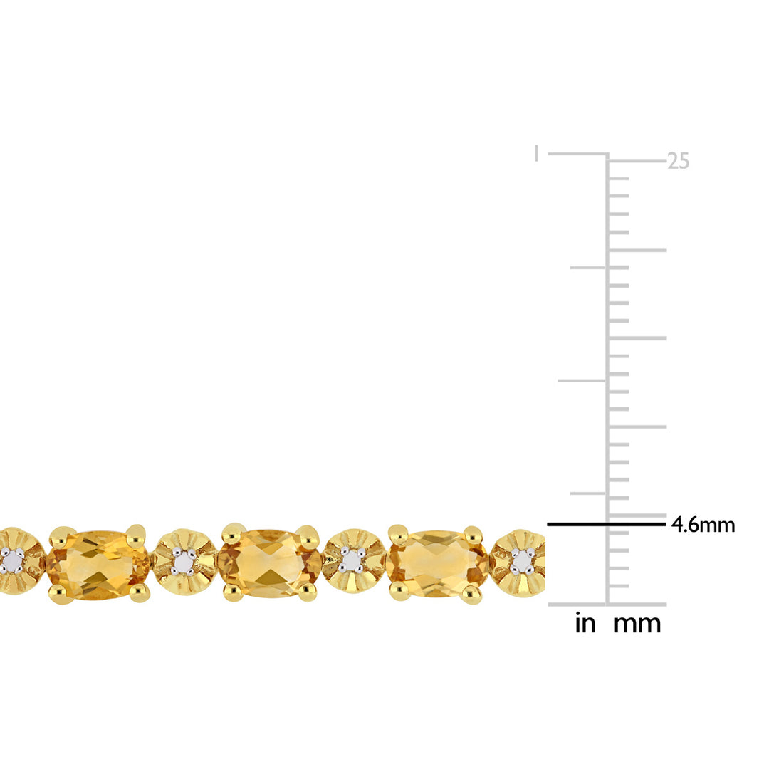 8.00 Carat (ctw) Yellow Citrine Bracelet in Sterling Silver Image 3