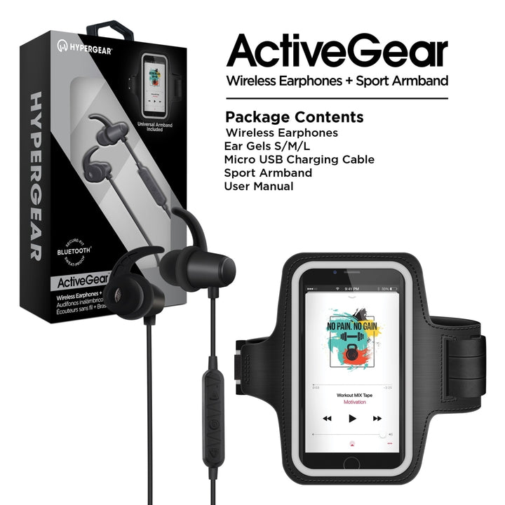 HyperGear ActiveGear Wireless Earphones + Sports Armband Image 7